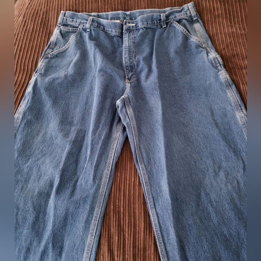 Carhartt men's Denim Carpenter Utility Dungarees Workwear jeans 40 X 35